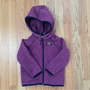 LL Bean Toddler Sweater Fleece Jacket – Size 2T (Purple)